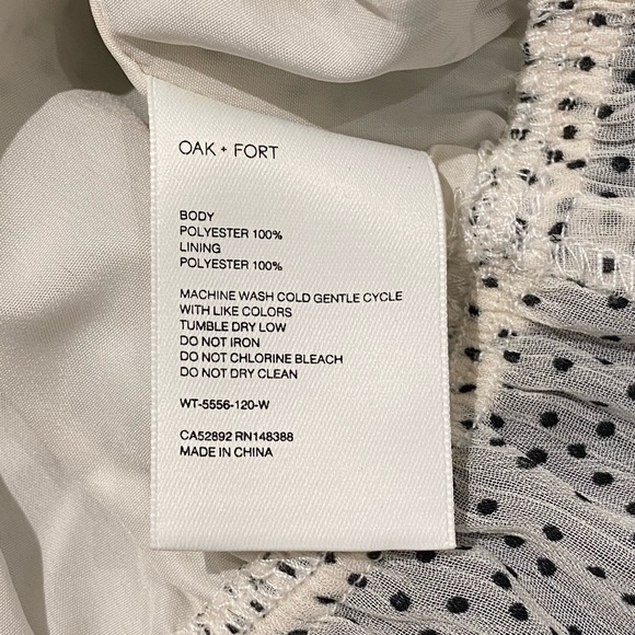 Oak + Fort Crop Top Square Neck Polka Dot Ruffle Crop Top - Picture 5 of 6